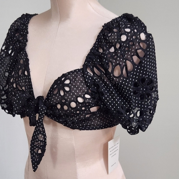 New!For Love and Lemons Swim Cover Top - Picture 2 of 11